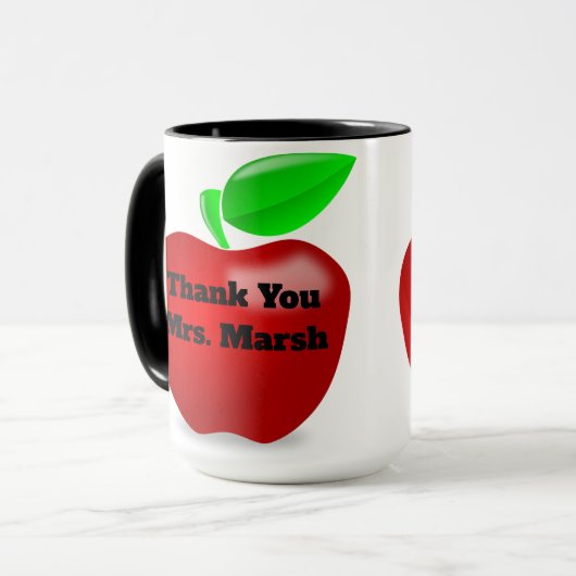 Noir fait sur commande de professeurs tasse 477 de (Devant gauche)