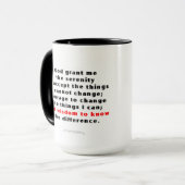 Noir fait sur commande tasse ZAZZ_IT de sagesse de (Devant gauche)