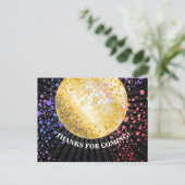 NOIR, FÊTE DISCO, DANSE, CARTE DE REMERCIEMENTS D' (Debout devant)