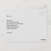 NOIR, FÊTE DISCO, DANSE, CARTE DE REMERCIEMENTS D' (Dos)