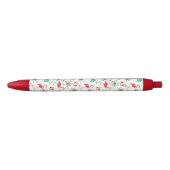 Noir Flamant rose de Noël rouge Multi stylo (Devant)