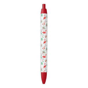 Noir Flamant rose de Noël rouge Multi stylo
