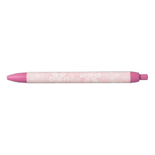 Noir Flocons de neige écrivant le stylo