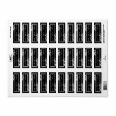 Noir Floral Argent Étiquette Bougies (Feuille entière)