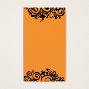 Noir floral sur Orange