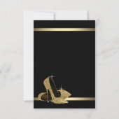 Noir Gold talons hauts RSVP (Dos)