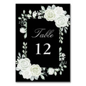 Noir gothique blanc Roses Mariage Numéros de table (Par défaut)