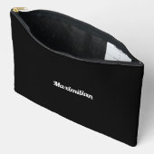 Noir - Grand sac d'accessoires solide (Ouvrir)