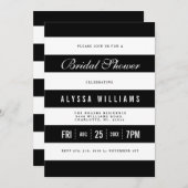 Noir gras | Invitation Fête des mariées de bandes  (Devant / Derrière)