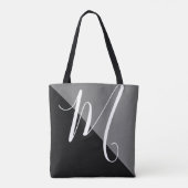 noir & gris beau sac fourre-tout Monogram avec son (Dos)
