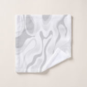 Noir, Gris Blanc Effet de marbre Minimal (Gant de toilette)