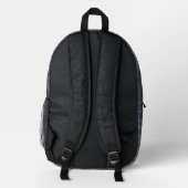 Noir Gris Blanc Éponge Imprimer Sacs à dos personn (Verso)