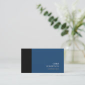 Noir gris Bleu Moderne Carte de visite Attrayant (Debout devant)