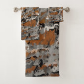 Noir, Gris et Caramel Abstrait (En situation)