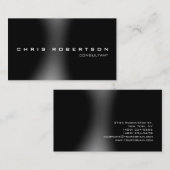 Noir gris foncé Attrayant Carte de visite de charm (Devant / Derrière)