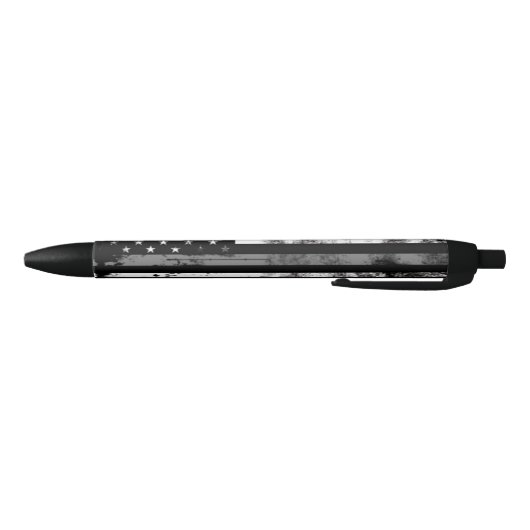 Noir Gris Line Grunge Flag Agent correctionnel Stylo (Bas)