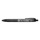 Noir Gris Line Grunge Flag Agent correctionnel Stylo (Haut)