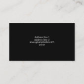 Noir/gris modernes de carte de visite (Dos)