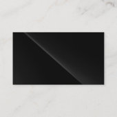 Noir Gris Plain Moderne Consultant Carte de visite (Dos)