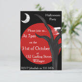 Noir Halloween Invite Kaart (Staand voorkant)