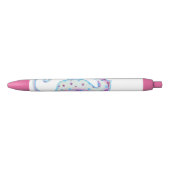 Noir Hippocampe heureux, stylo (Devant)
