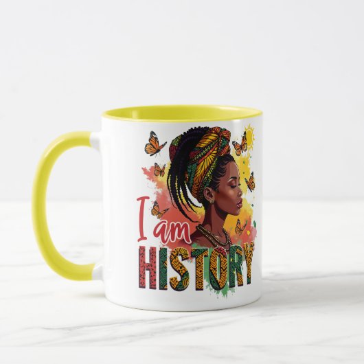 Noir Histoire Conception de Mugs & Tasses (Gauche)