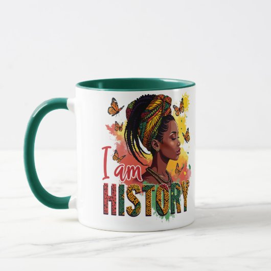 Noir Histoire Conception de Mugs & Tasses (Gauche)