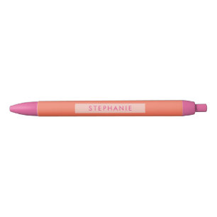 Noir Hot rose et orange moderne stylo personnalisé tend