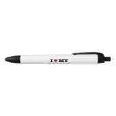 Noir I coeur mon stylo de caniche (Haut)