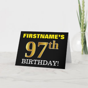 Noir, Imitation Or Carte "97e ANNIVERSAIRE"