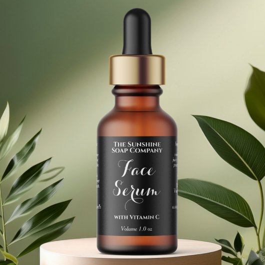 Noir imperméable Cosmétique Dropper Étiquettes bou