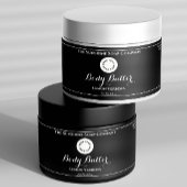 Noir imperméable Étiquette de bocal avec logo