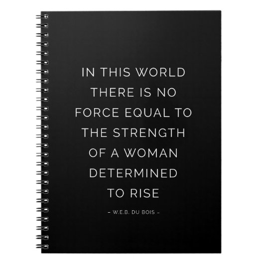 Noir inspiré de carnet de citation de femme de (Devant)