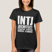 Noir introverti de T-shirt d'architecte d'INTJ (Devant)