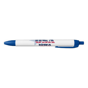 Noir Iowa un stylo à icône américain
