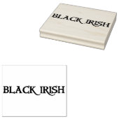 Noir irlandais rectangle grand tampon en caoutchou (Tamponné)