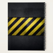 Noir Jaune Danger Stripes Ingénieur de constructio (Dos)