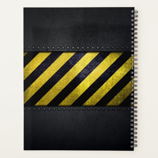 Noir Jaune Danger Stripes Ingénieur de constructio (Dos)