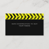 Noir jaune grunge de carte d'entreprise de (Dos)