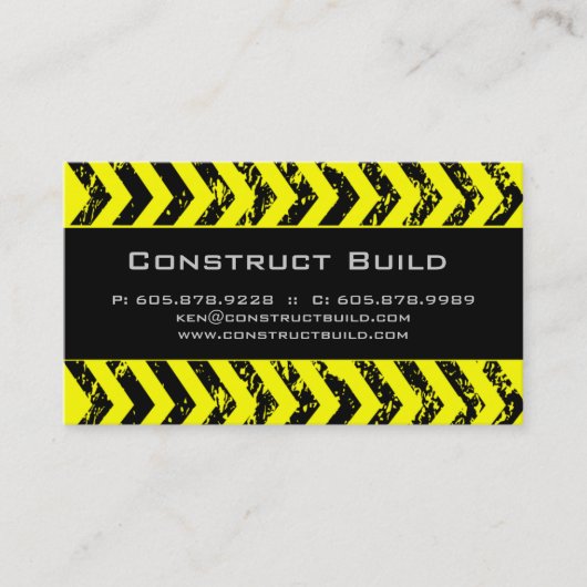 Noir jaune grunge de carte d'entreprise de (Devant)