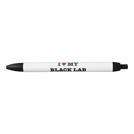 Noir Je Coeur Mon Stylo Black Lab (Devant)