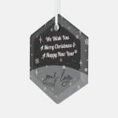 Noir Joyeux Noël Business Logo décoration simple (Avant gauche)