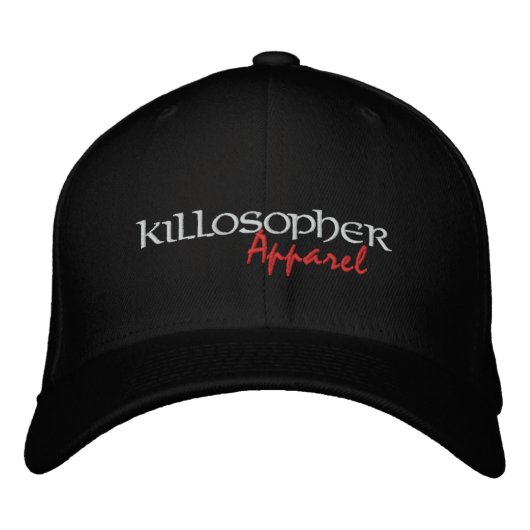 Noir Killosopher Vêtements Casquette Flexfit (Devant)