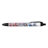 Noir Kitty Chrome Stylo avec encre noire (Haut)