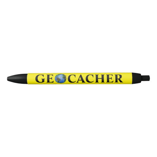 Noir La terre de stylo de Geocacher avec Geocaching (Devant)