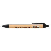 Noir La Vie est un grand stylo doré (Haut)