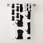 Noir Labrador Chien Design (En situation)