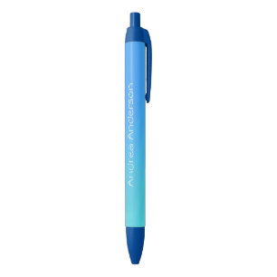Noir Le bleu se fanent stylo personnalisé d'encre