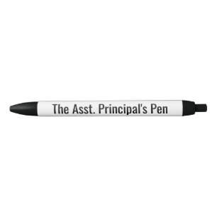 Noir Le cadeau drôle de principal d'Asst du stylo du