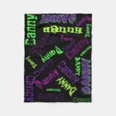 Noir Lime violet Vert Neon Nom de couverture Colla (Devant)